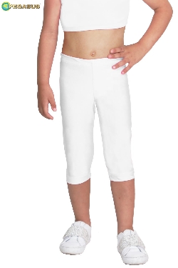 LEGGINS DANZA LYCRA TRE QUARTI BIANCO BABY